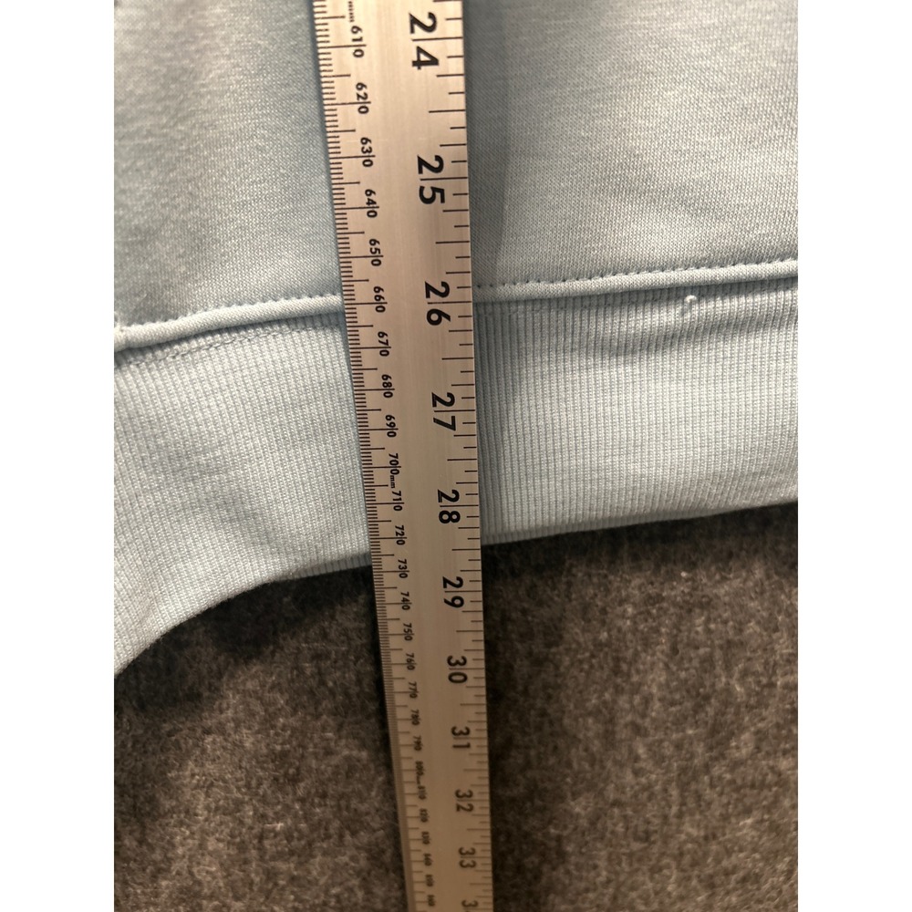 Athletic Works Hooded Fleece Zip Up Mens L Blue Presence NEW Full Zip Sweatshirt - Picture 7 of 8